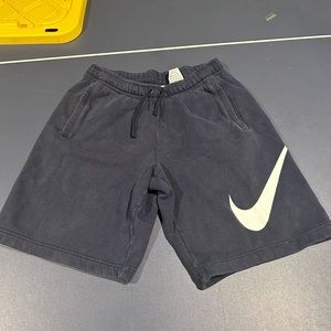 Nike Navy Blue Shorts With Swoosh